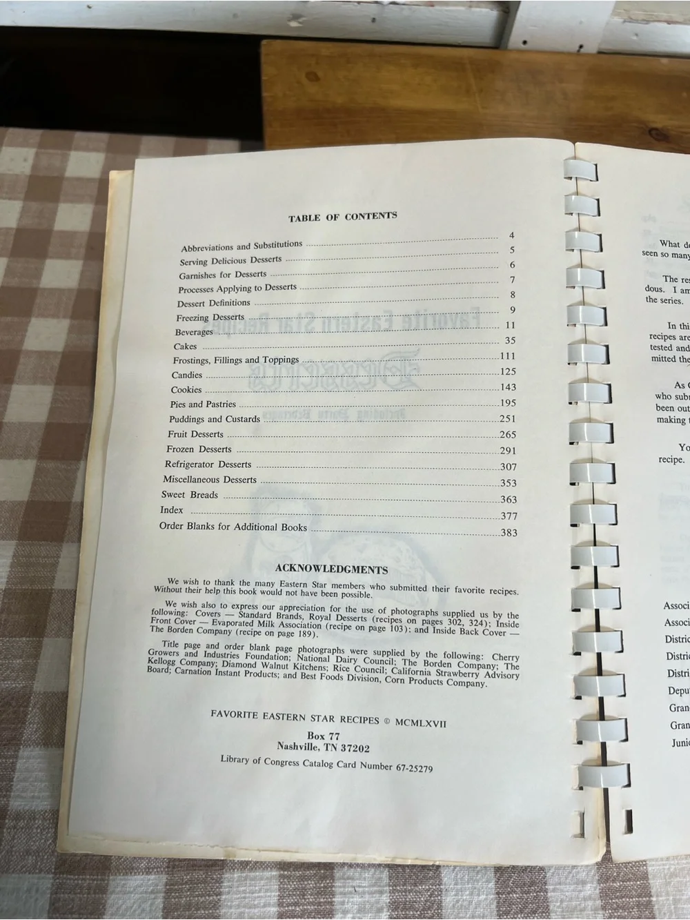 Vintage cookbook favorite eastern star recipes dessert